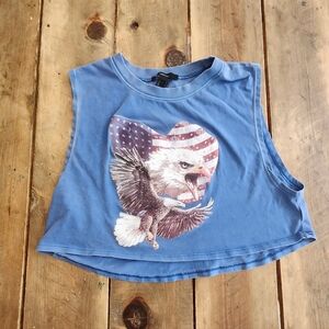 Cropped Eagle Tank Size SMALL